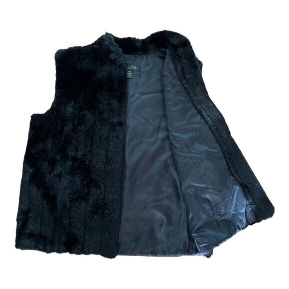 Fabulous furs Black Mink Faux Fur Hook Vest size 2 XL - Picture 6 of 16